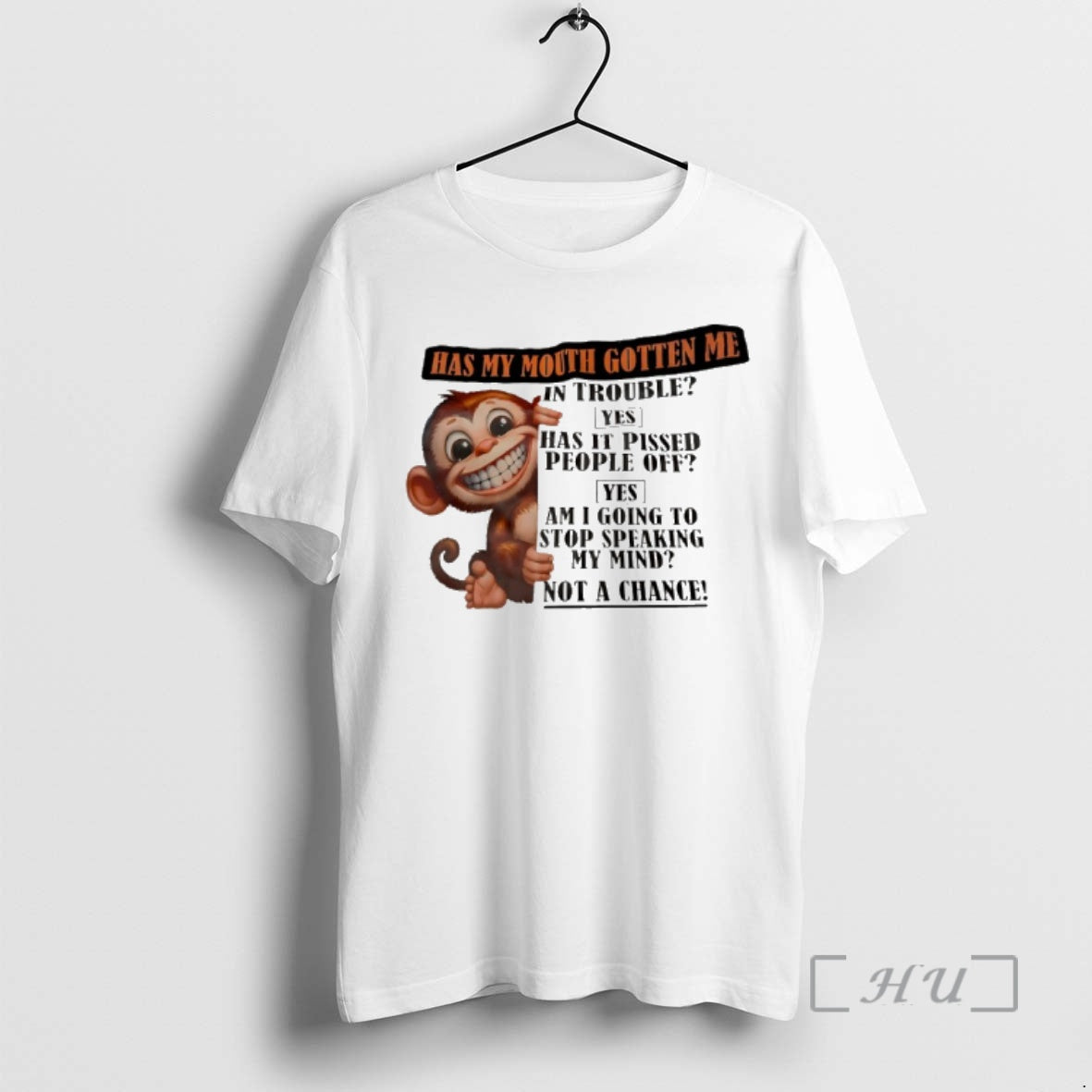 Officials Monkey Has My Mouth Gotten Me Trouble Yes Has Pissed People Off T-Shirts, Hoodie, Sweatshirt - T-Shirt, Sweatshirt, Hoodie