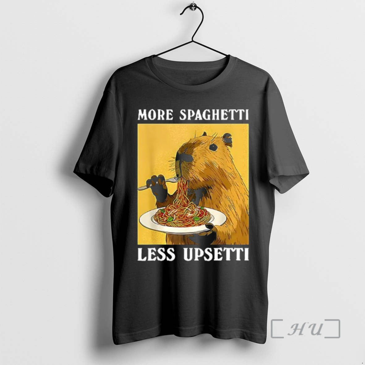 Officials More Spaghetti Less Upsetti Capybara Eating Pasta Meme T-Shirts, Hoodie, Sweatshirt - T-Shirt, Sweatshirt, Hoodie