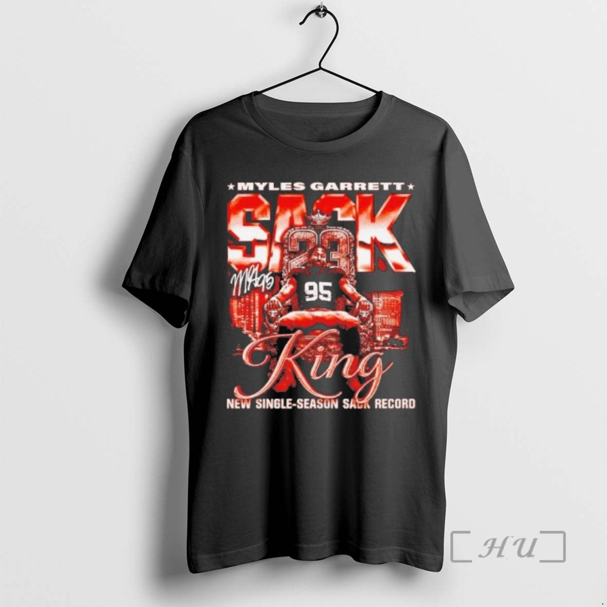 Officials Myles Garrett New Single Season Sack King Signature Cleveland T-Shirts, Hoodie, Sweatshirt - T-Shirt, Sweatshirt, Hoodie