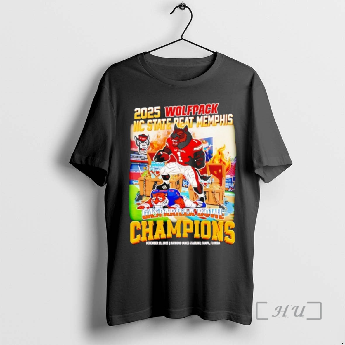 Officials Nc State Wolfpack Beat Memphis Tigers Gasparilla Bowl Champions 2025 T-Shirts, Hoodie, Sweatshirt - T-Shirt, Sweatshirt, Hoodie