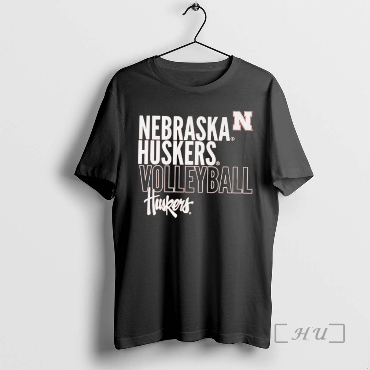 Officials Nebraska Cornhuskers Volleyball Text Logo Overlay T-Shirts, Hoodie, Sweatshirt - T-Shirt, Sweatshirt, Hoodie
