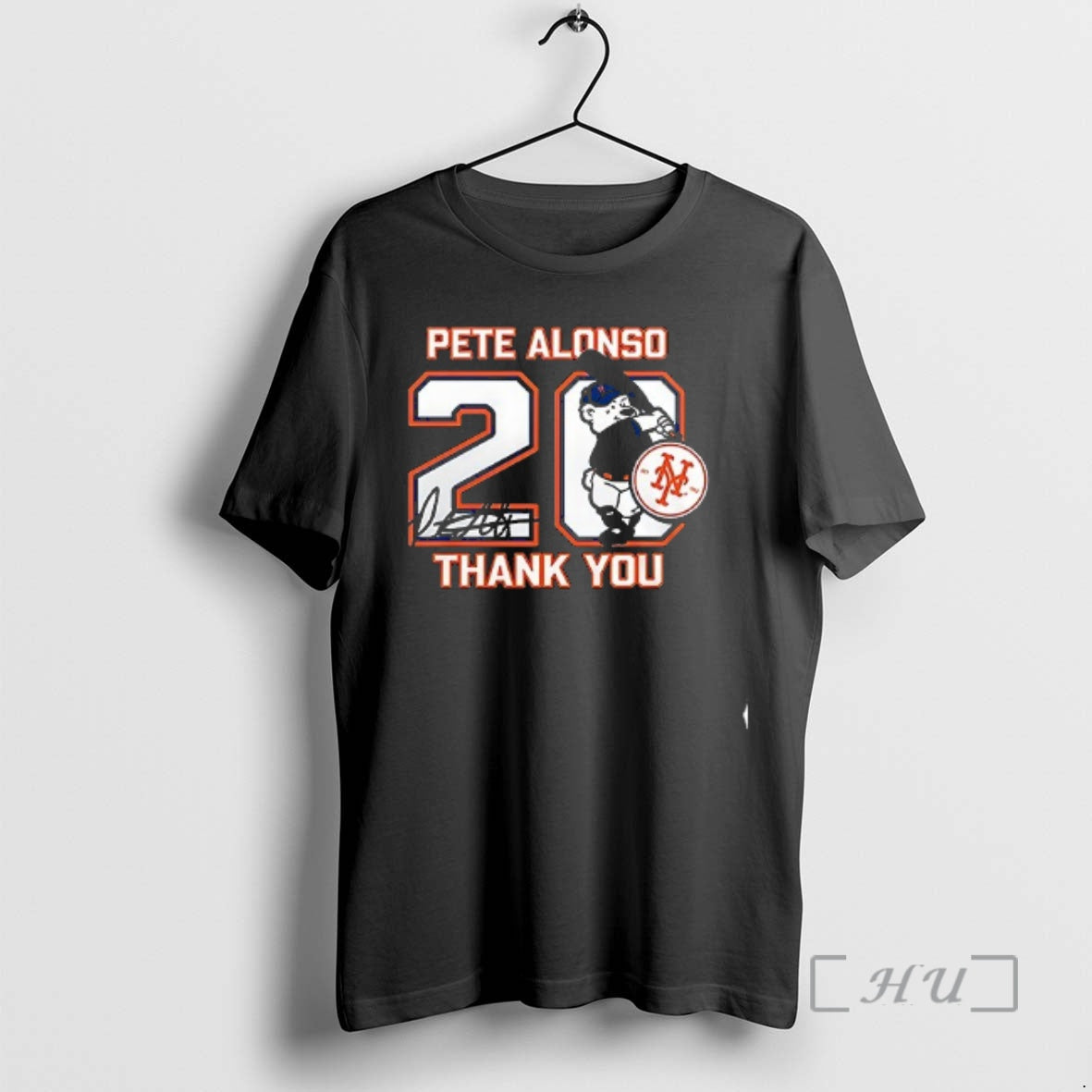 Officials New York Mets Pete Alonso Thank You 20 Signature Bear Mascot Double Sided T-Shirts, Hoodie, Sweatshirt - T-Shirt, Sweatshirt, Hoodie