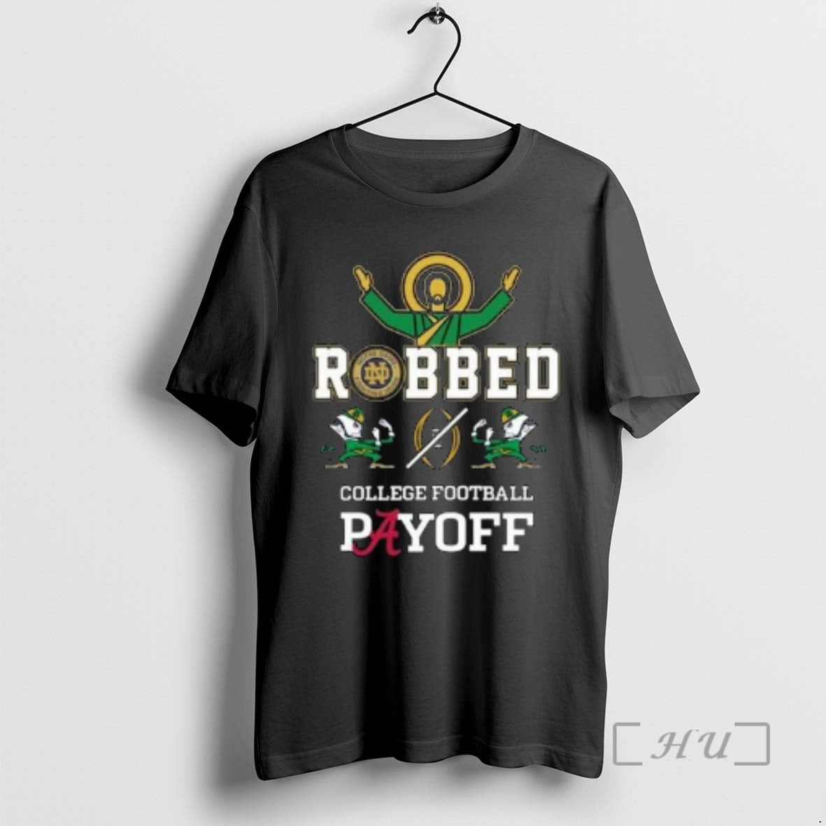 Officials Notre Dame Fighting Irish Jesus Robbed College Football Playoff 2025 Circle Black T-Shirts, Hoodie, Sweatshirt - T-Shirt, Sweatshirt, Hoodie