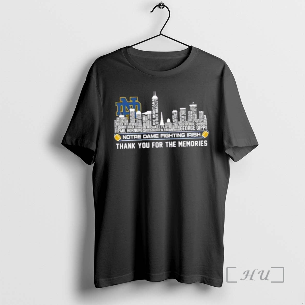 Officials Notre Dame Fighting Irish Names City Thank You Memories Skyline T-Shirts, Hoodie, Sweatshirt - T-Shirt, Sweatshirt, Hoodie