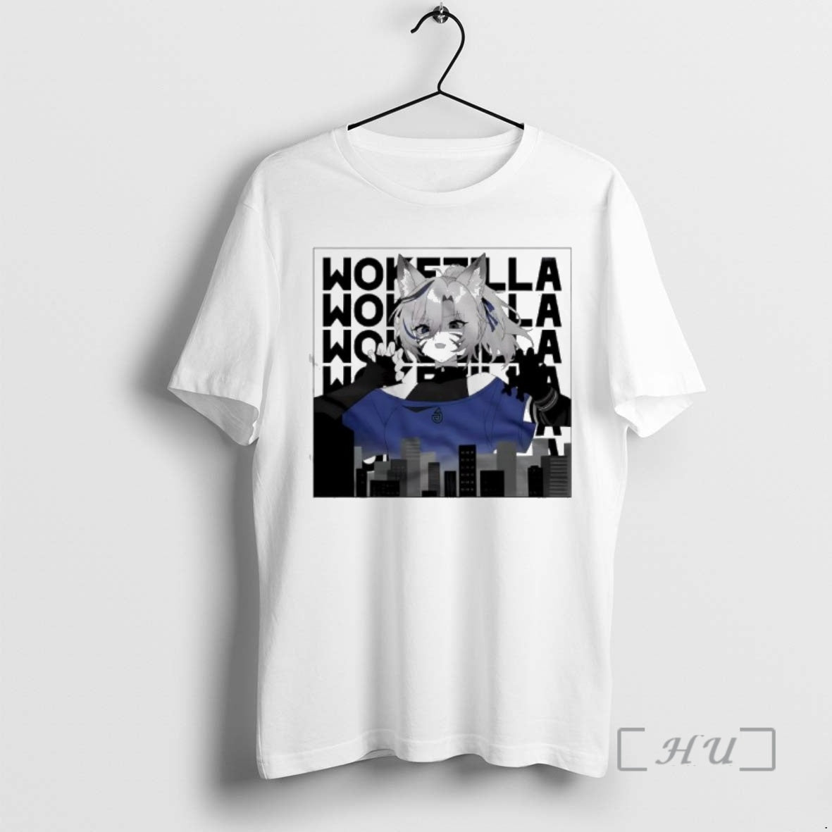 Officials Nyaras Vtuber Towering Over City Skyline Wokezilla T-Shirts, Hoodie, Sweatshirt - T-Shirt, Sweatshirt, Hoodie