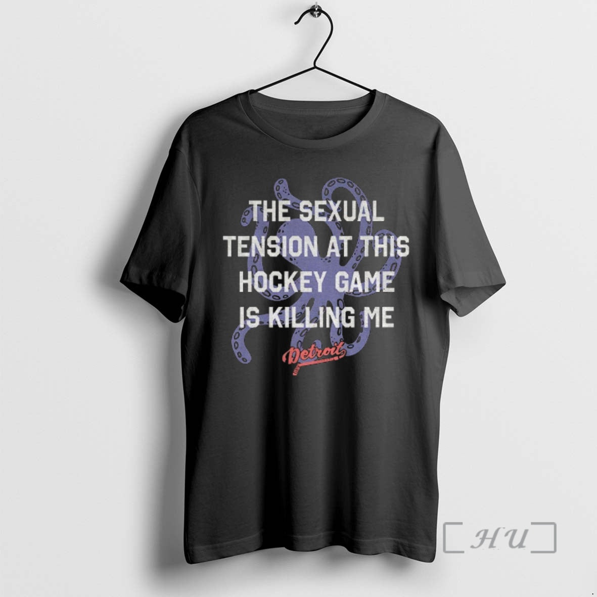 Officials Octopus Sexual Tension This Hockey Game Is Killing Me Detroit T-Shirts, Hoodie, Sweatshirt - T-Shirt, Sweatshirt, Hoodie