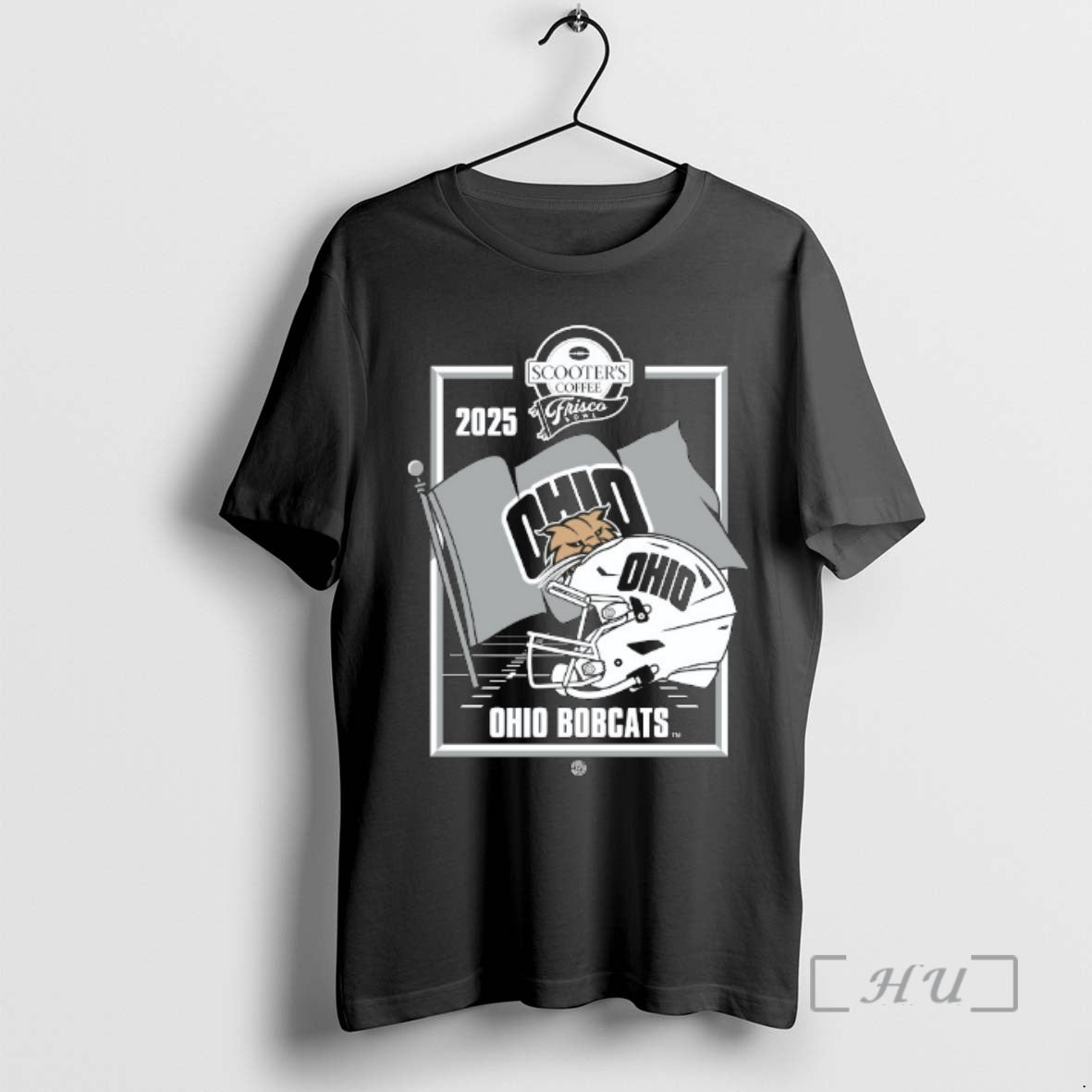 Officials Ohio Bobcats 2025 Scooters Coffee Frisco Bowl Helmet Logo T-Shirts, Hoodie, Sweatshirt - T-Shirt, Sweatshirt, Hoodie