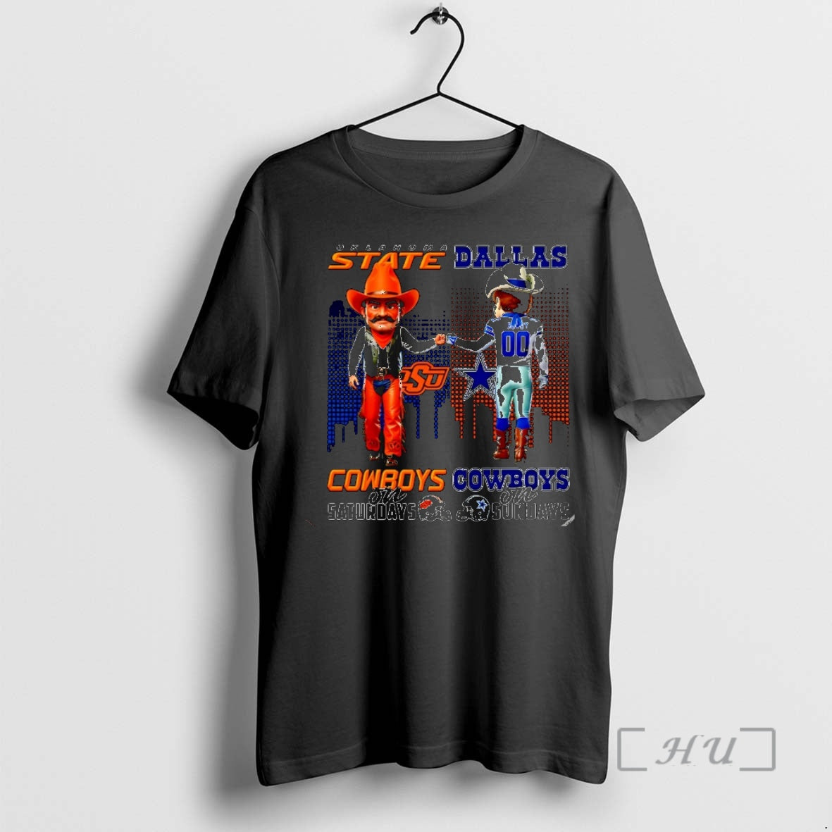 Officials Oklahoma State Cowboys Saturdays Vs Dallas Cowboys Sundays Mascot Skyline T-Shirts, Hoodie, Sweatshirt - T-Shirt, Sweatshirt, Hoodie