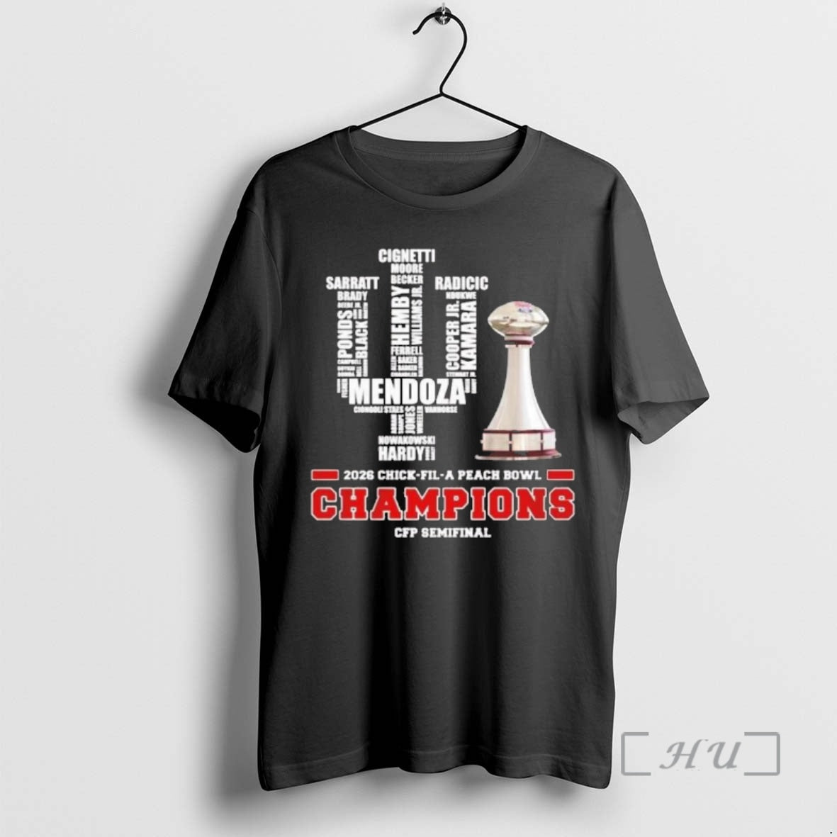Officials Peach Bowl Champions 2026 Indiana Football Trophy T-Shirts, Hoodie, Sweatshirt - T-Shirt, Sweatshirt, Hoodie