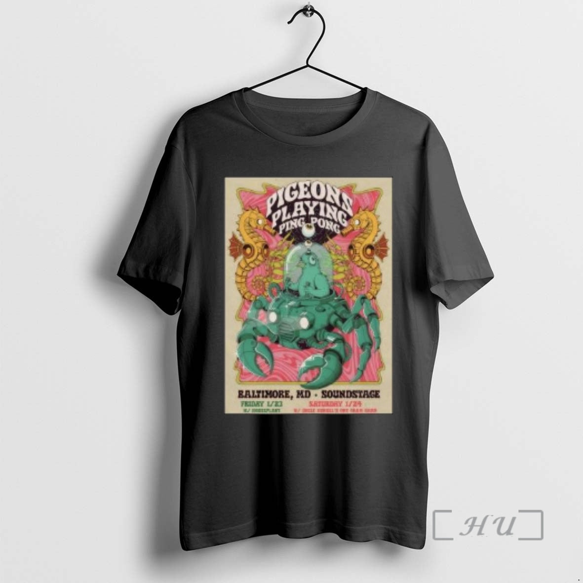Officials Pigeons Playing Ping Pong Event Baltimore Md Jan 23 24 2026 Circle Black T-Shirts, Hoodie, Sweatshirt - T-Shirt, Sweatshirt, Hoodie