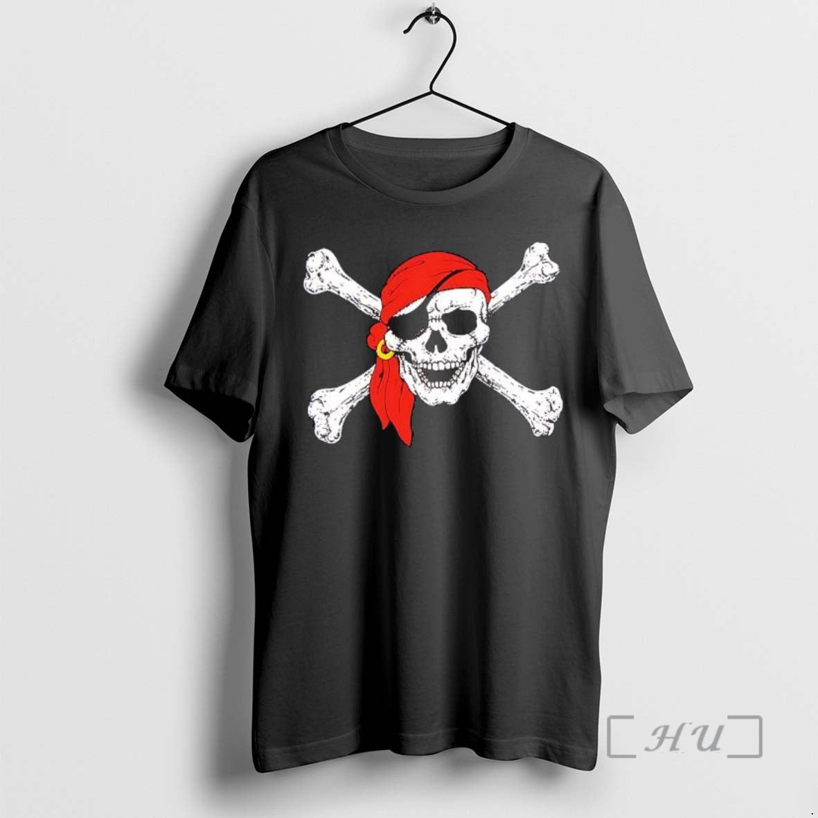 Officials Pirate Jolly Roger Skull Red Bandana Eye Patch Gold Earring Crossbones Nautical T-Shirts, Hoodie, Sweatshirt - T-Shirt, Sweatshirt, Hoodie