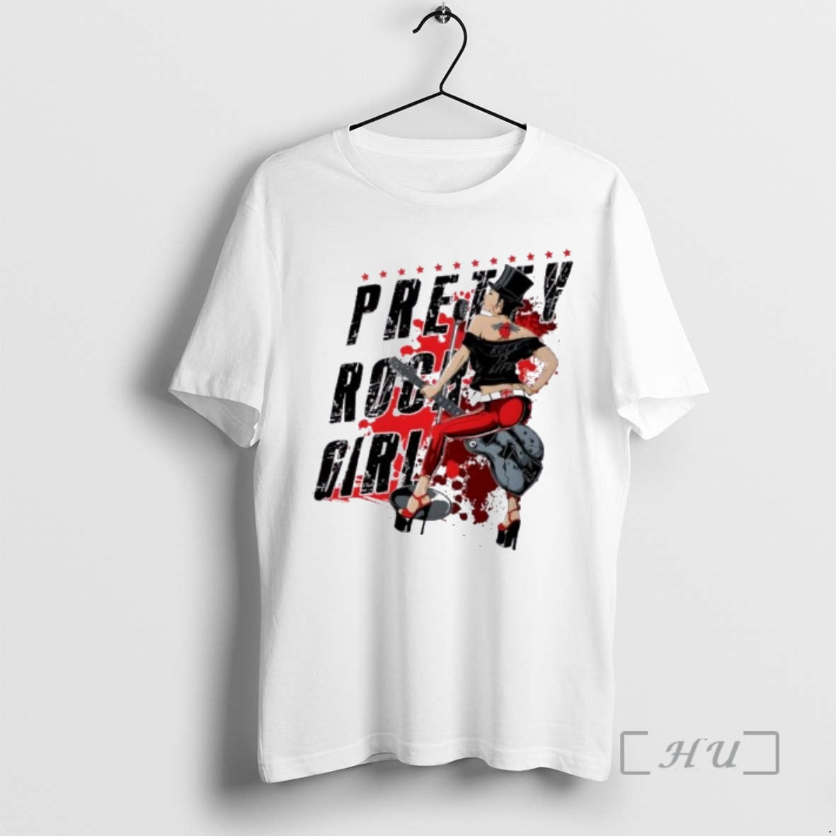 Officials Pretty Rock Girl Rockabilly Pin Up T-Shirts, Hoodie, Sweatshirt - T-Shirt, Sweatshirt, Hoodie