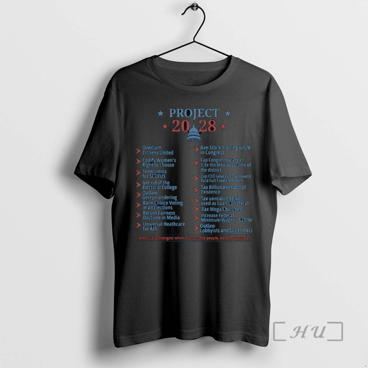 Officials Project 2028 America Is Strongest When Serves People Not Powerful T-Shirts, Hoodie, Sweatshirt - T-Shirt, Sweatshirt, Hoodie