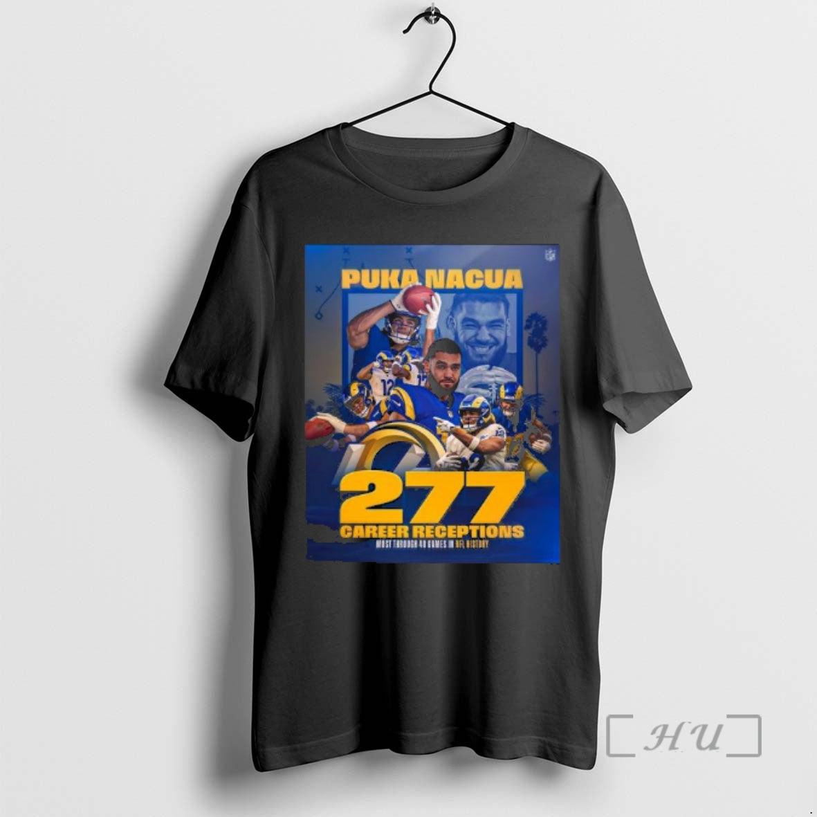 Officials Puka Nacua Rams 277 Career Receptions T-Shirts, Hoodie, Sweatshirt - T-Shirt, Sweatshirt, Hoodie