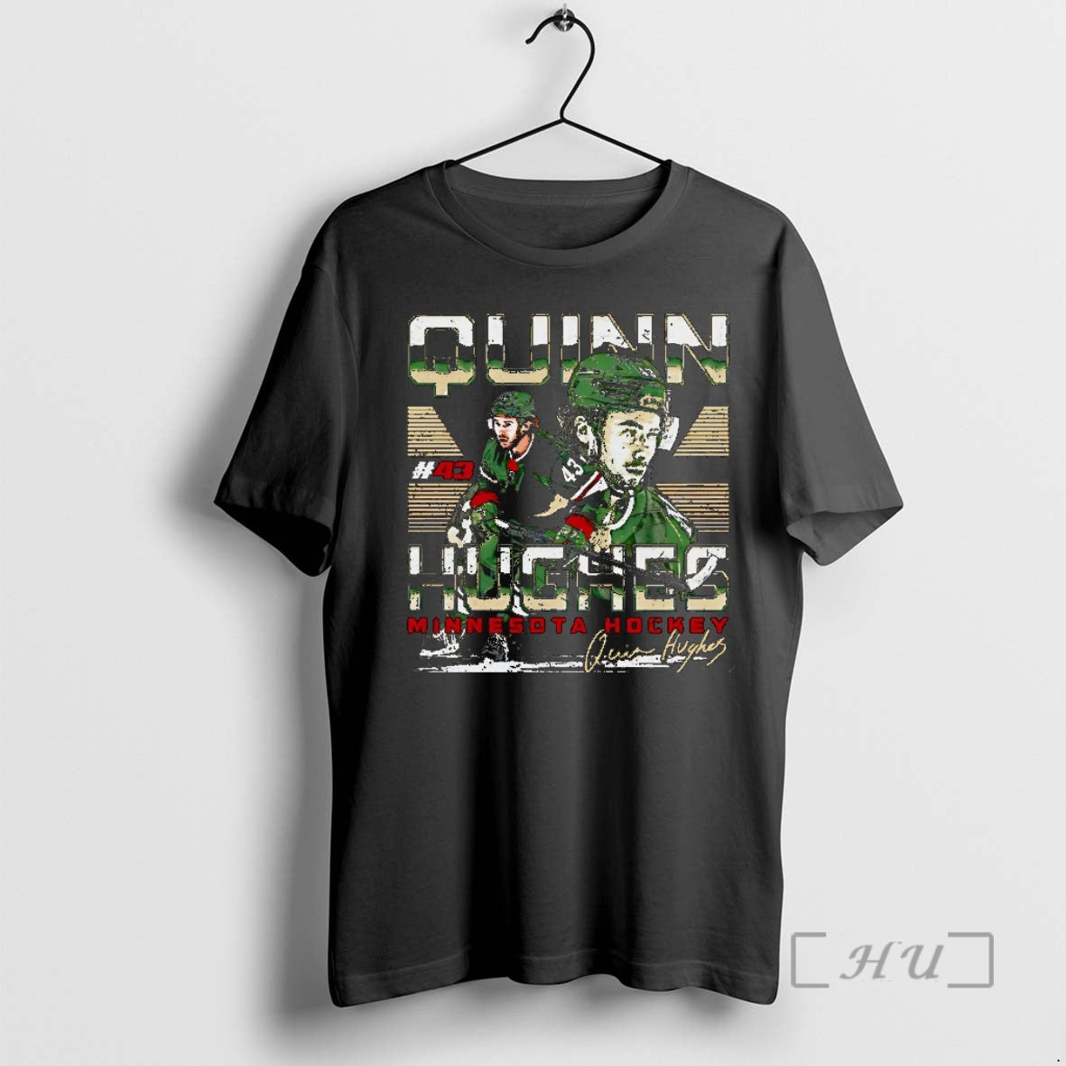 Officials Quinn Hughes Minnesota Wild Dual Signature T-Shirts, Hoodie, Sweatshirt - T-Shirt, Sweatshirt, Hoodie