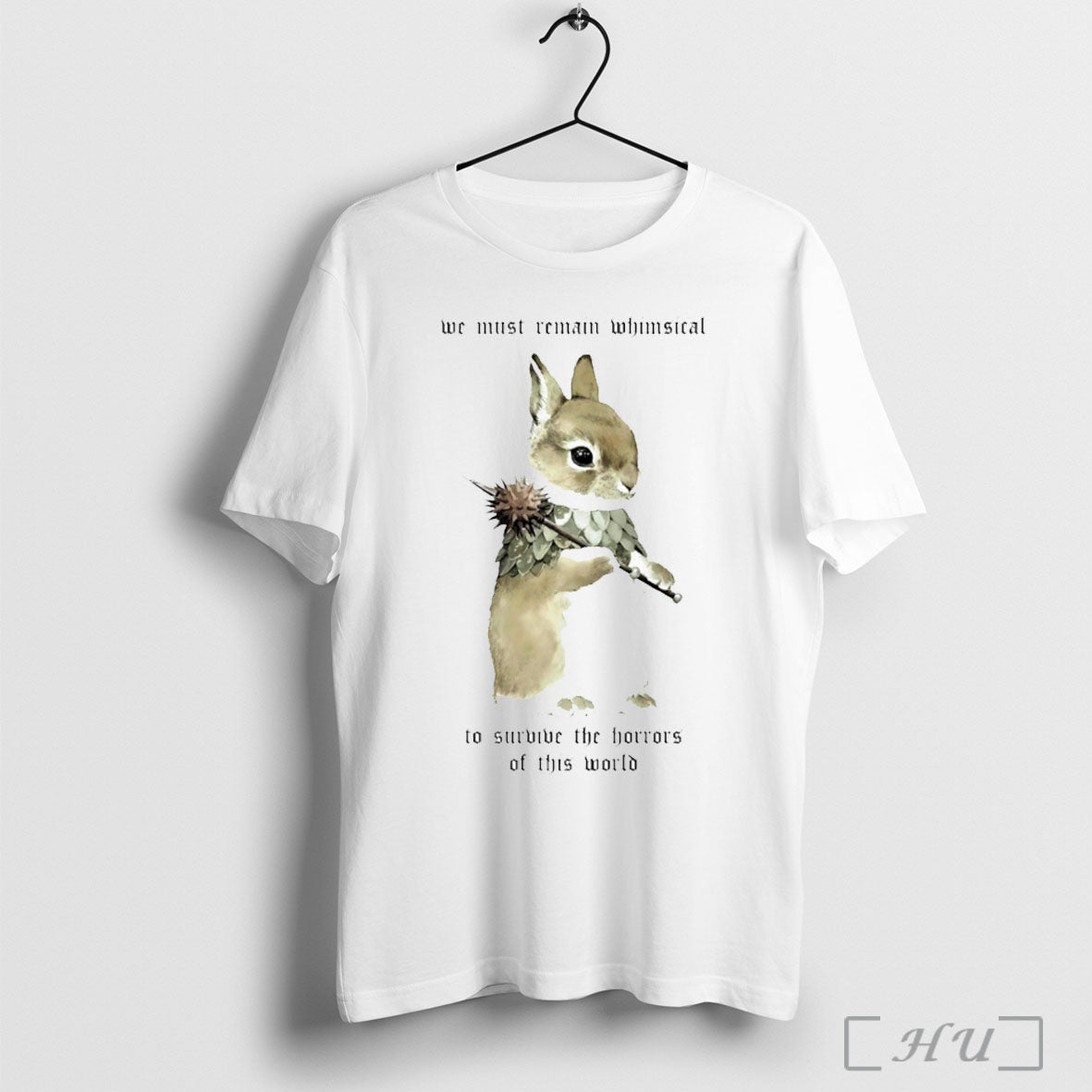 Officials Rabbit We Must Remain Whimsical Survive Horrors This World T-Shirts, Hoodie, Sweatshirt - T-Shirt, Sweatshirt, Hoodie