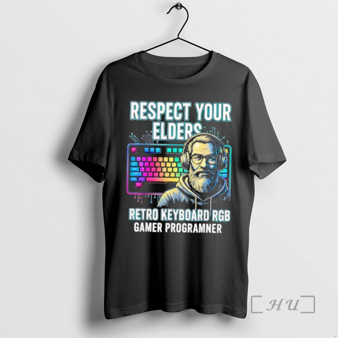 Officials Respect Your Elders Retro Keyboard Rgb Gamer Programmer T-Shirts, Hoodie, Sweatshirt - T-Shirt, Sweatshirt, Hoodie