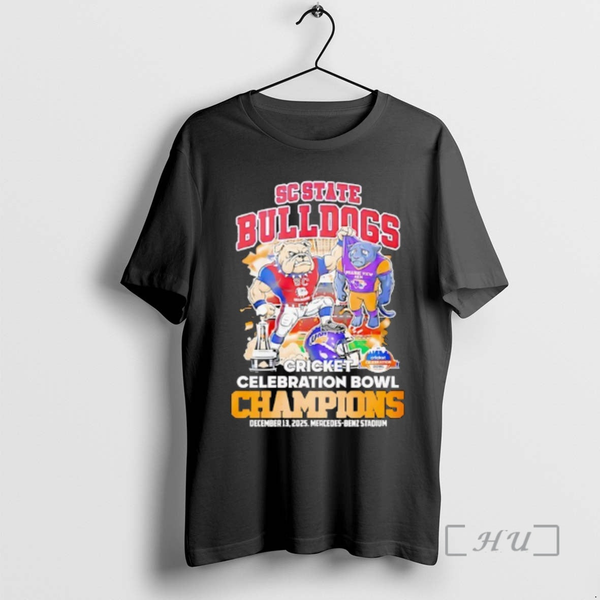 Officials Sc State Bulldogs Beat Prairie View Am 2025 Cricket Celebration Bowl Champions Mascot T-Shirts, Hoodie, Sweatshirt - T-Shirt, Sweatshirt, Hoodie