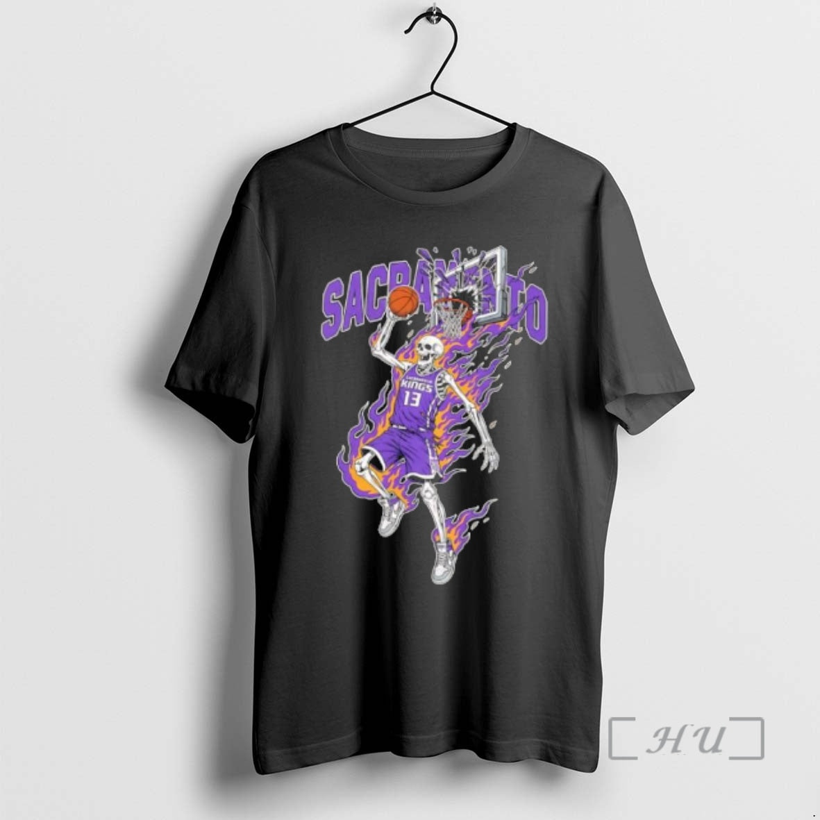 Officials Sacramento Kings Basketball Skeleton Player Fire T-Shirts, Hoodie, Sweatshirt - T-Shirt, Sweatshirt, Hoodie