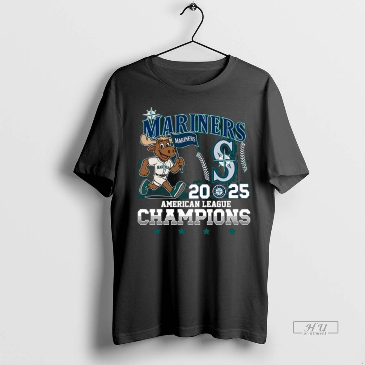 Officials Seattle Mariners Mascot 2025 American League Champions T-Shirts, Hoodie, Sweatshirt - T-Shirt, Sweatshirt, Hoodie