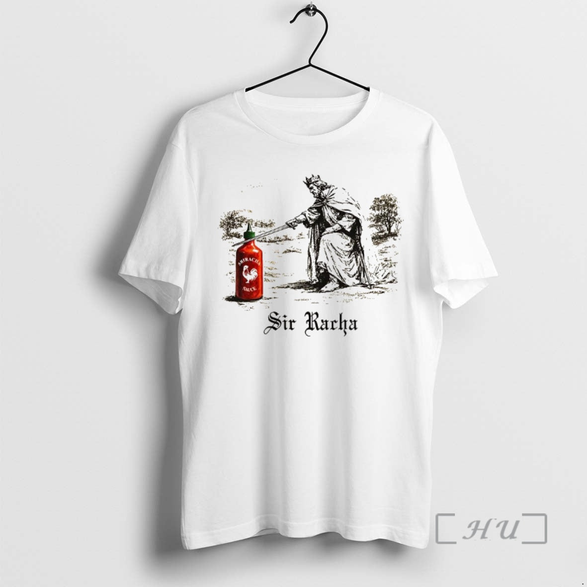 Officials Sir Racha Sriracha Knighthood Sketch Caricature T-Shirts, Hoodie, Sweatshirt - T-Shirt, Sweatshirt, Hoodie