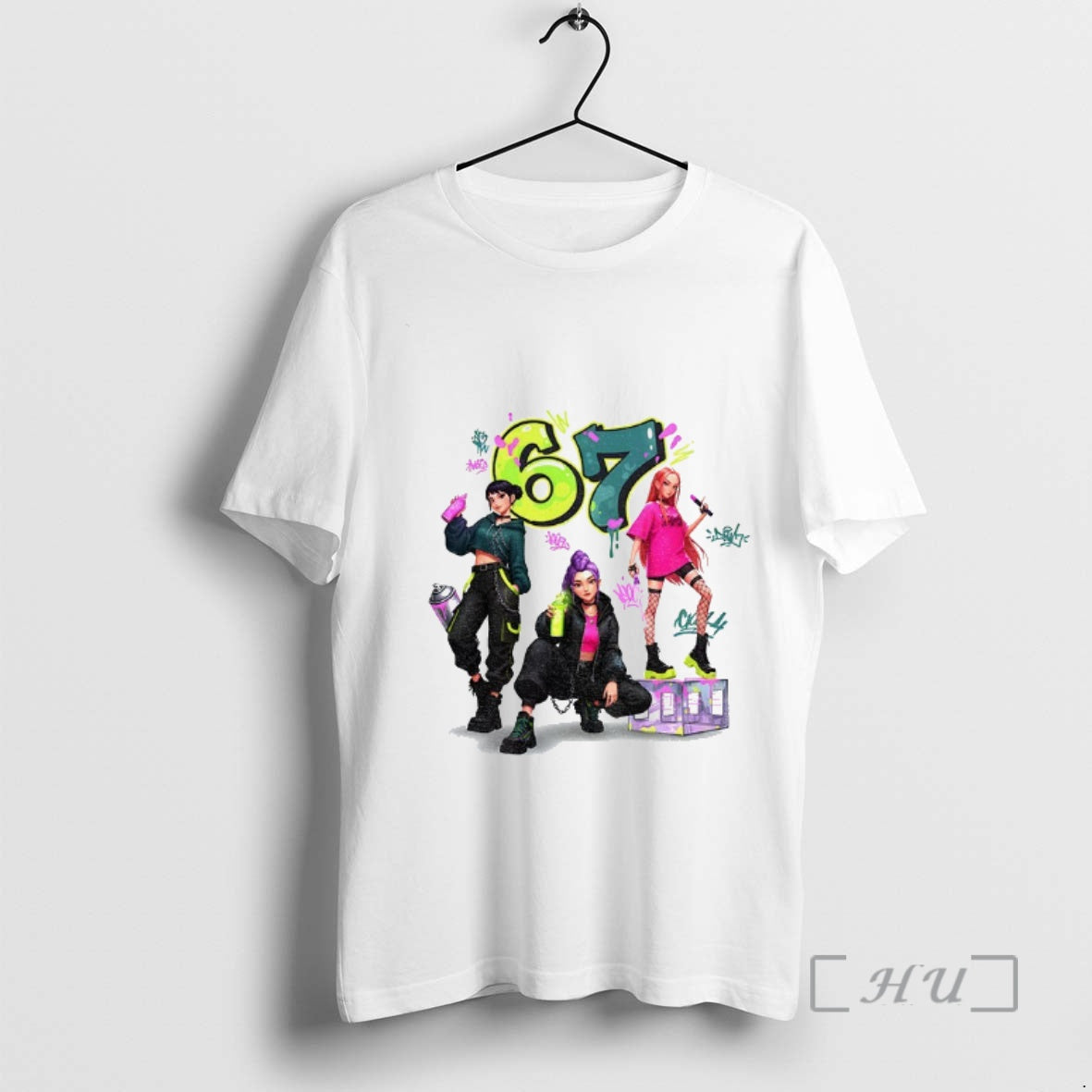 Officials Six Seven 6 7 Meme Graffiti Kpop Huntrix Band T-Shirts, Hoodie, Sweatshirt - T-Shirt, Sweatshirt, Hoodie