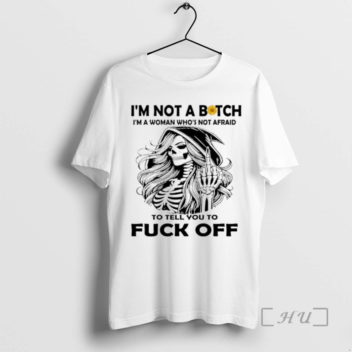 Officials Skeleton Middle Finger Im Not Bitch Im Woman Whos Not Afraid T-Shirts, Hoodie, Sweatshirt - T-Shirt, Sweatshirt, Hoodie