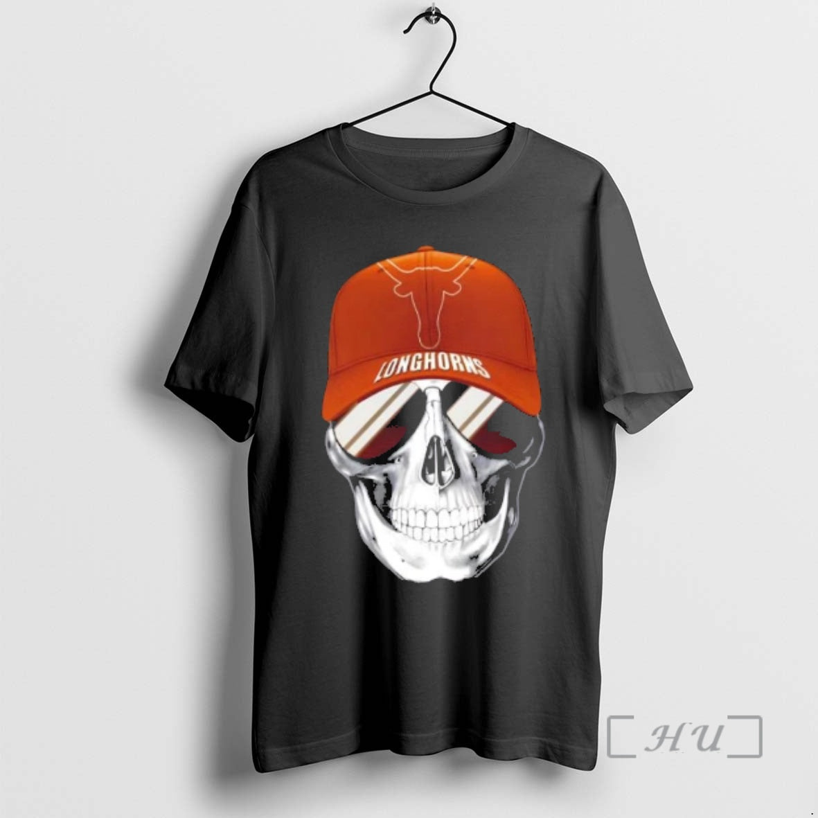 Officials Skull Wearing Cap Texas Longhorns Smiling Fans T-Shirts, Hoodie, Sweatshirt - T-Shirt, Sweatshirt, Hoodie