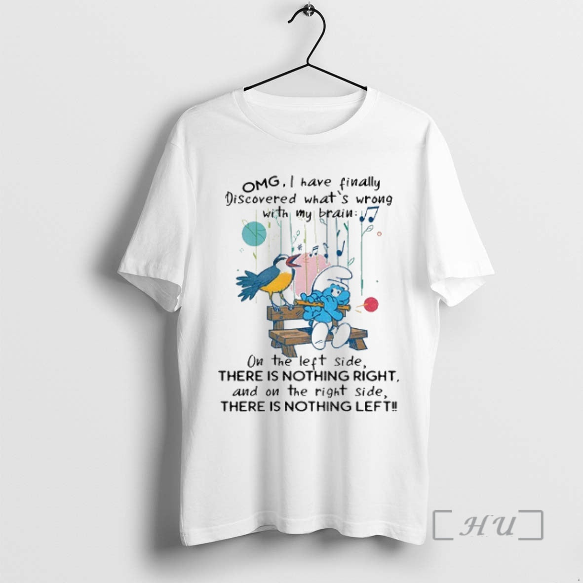 Officials Smurf Omg I Have Finally Discovered Whats Wrong My Brain Left Side T-Shirts, Hoodie, Sweatshirt - T-Shirt, Sweatshirt, Hoodie