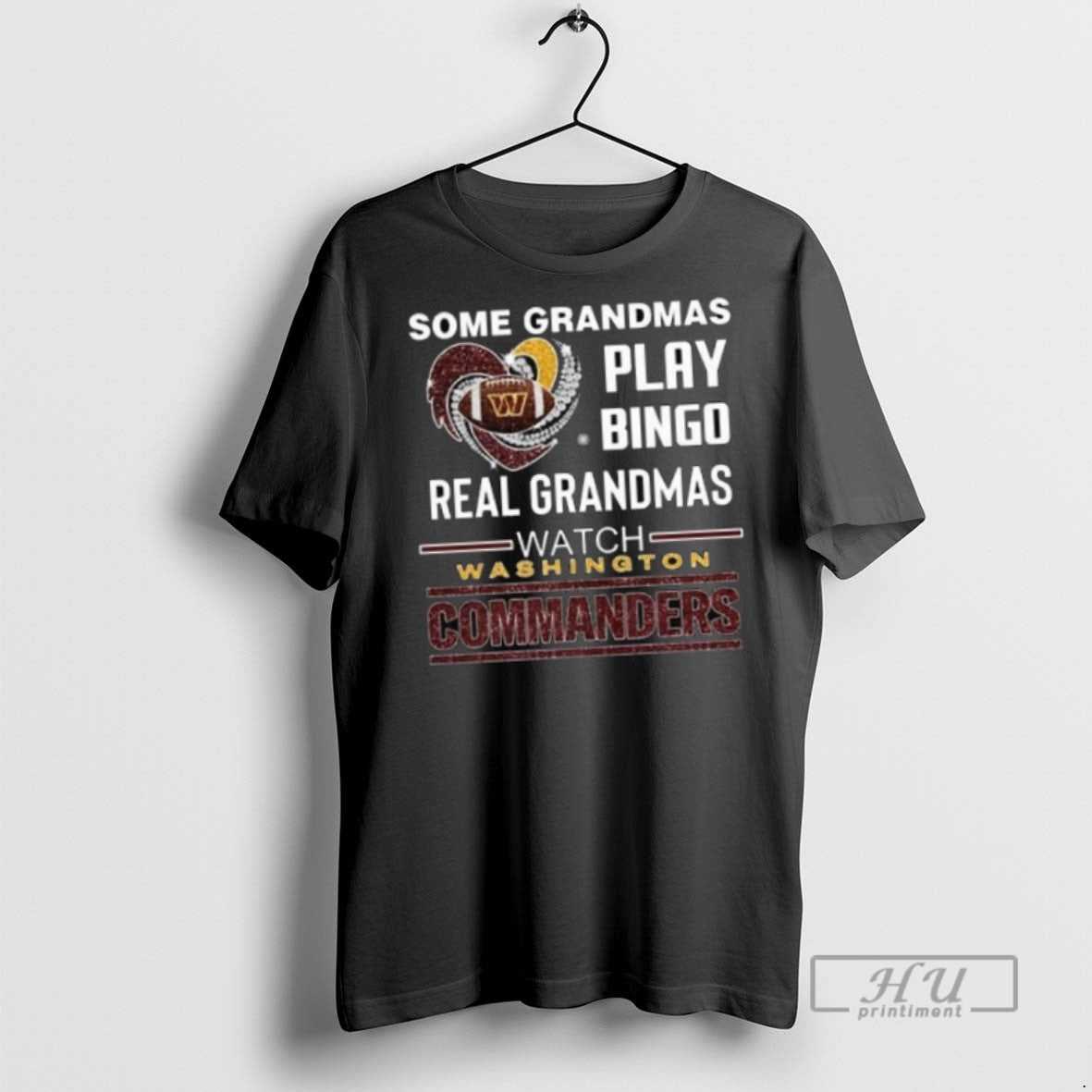 Officials Some Grandmas Play Bingo Real Grandmas Watch Washington Commanders Diamond Heart 2025 Long Sleve T-Shirts, Hoodie, Sweatshirt - T-Shirt, Sweatshirt, Hoodie