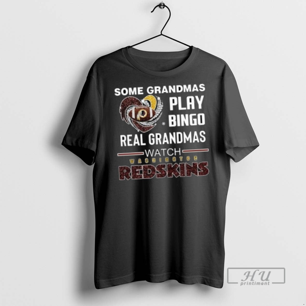 Officials Some Grandmas Play Bingo Real Grandmas Watch Washington Redskins Diamond Heart 2025 Long Sleve T-Shirts, Hoodie, Sweatshirt - T-Shirt, Sweatshirt, Hoodie