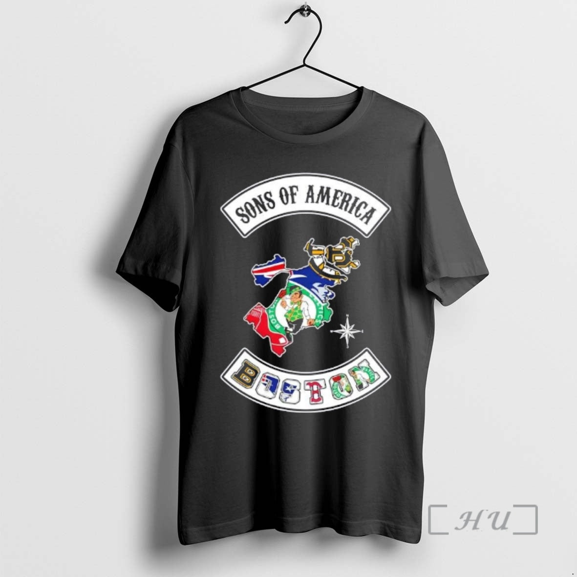Officials Son America Boston Map Sports Logos Combine T-Shirts, Hoodie, Sweatshirt - T-Shirt, Sweatshirt, Hoodie
