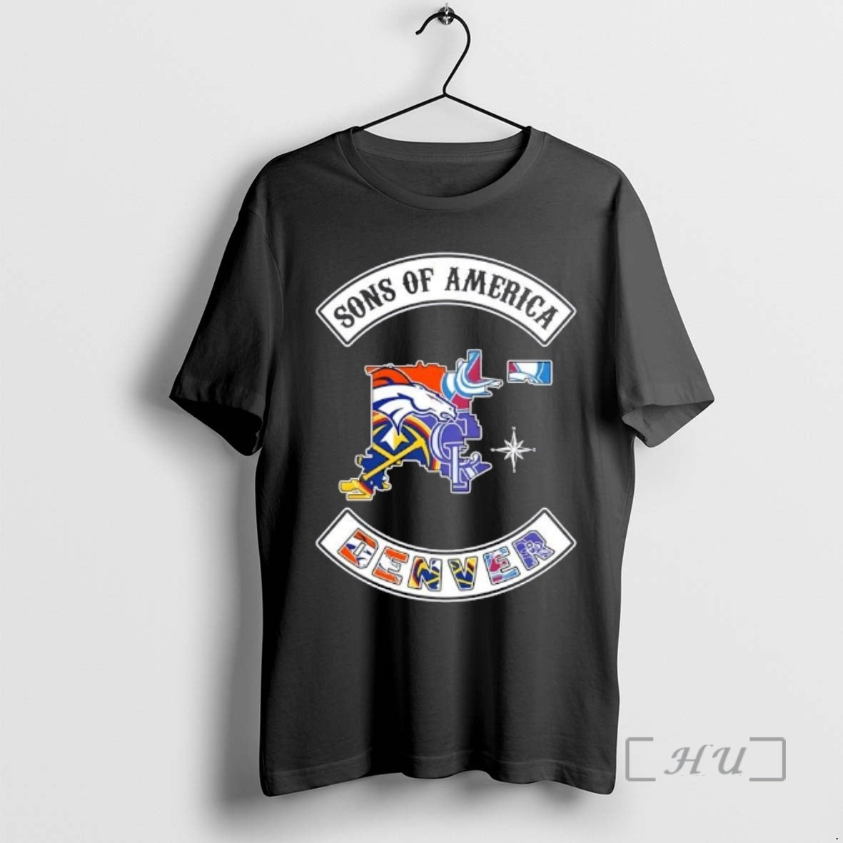 Officials Son America Denver Map Sports Logos Combine T-Shirts, Hoodie, Sweatshirt - T-Shirt, Sweatshirt, Hoodie