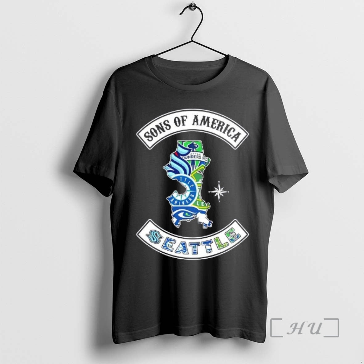Officials Son America Seattle Map Sports Logos Combine T-Shirts, Hoodie, Sweatshirt - T-Shirt, Sweatshirt, Hoodie