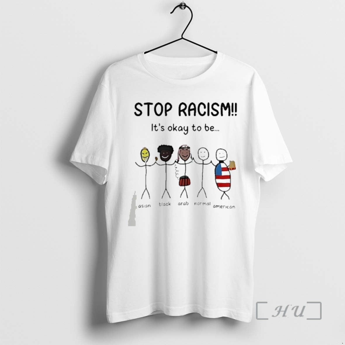 Stop Racism Okay Be Asian Black Arab Normal American Meme T-Shirts, Hoodie, Sweatshirt - T-Shirt, Sweatshirt, Hoodie