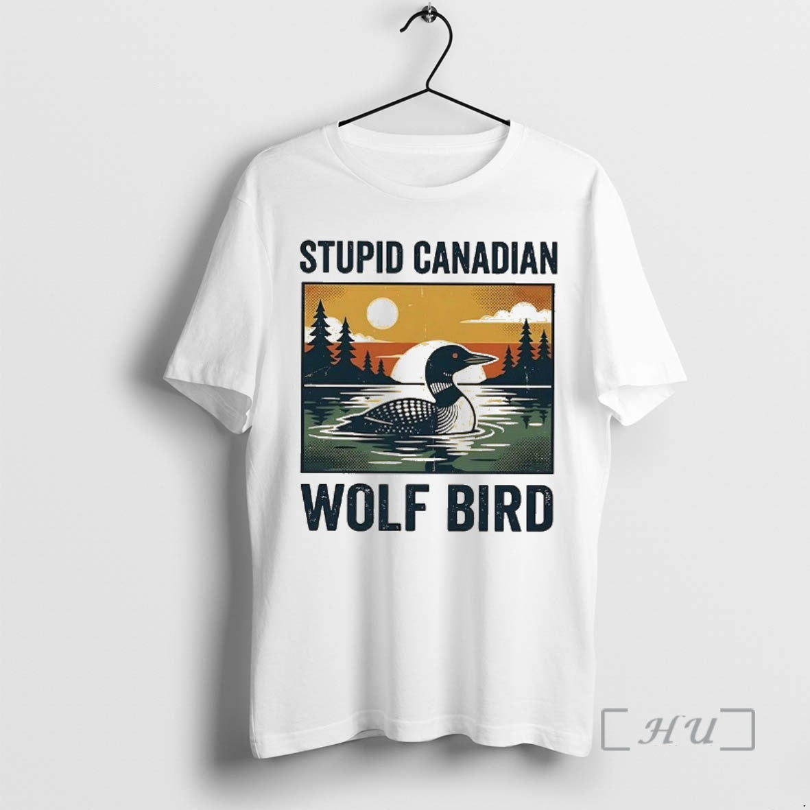Officials Stupid Canadian Wolf Bird Common Loon Vintage Art T-Shirts, Hoodie, Sweatshirt - T-Shirt, Sweatshirt, Hoodie