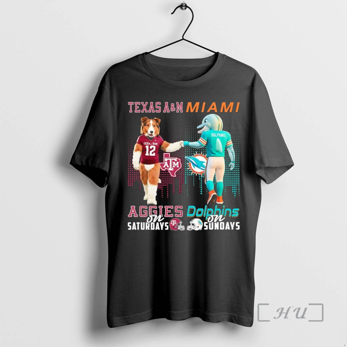 Officials Texas Am Aggies Saturdays Miami Dolphins Sundays Mascot T-Shirts, Hoodie, Sweatshirt - T-Shirt, Sweatshirt, Hoodie