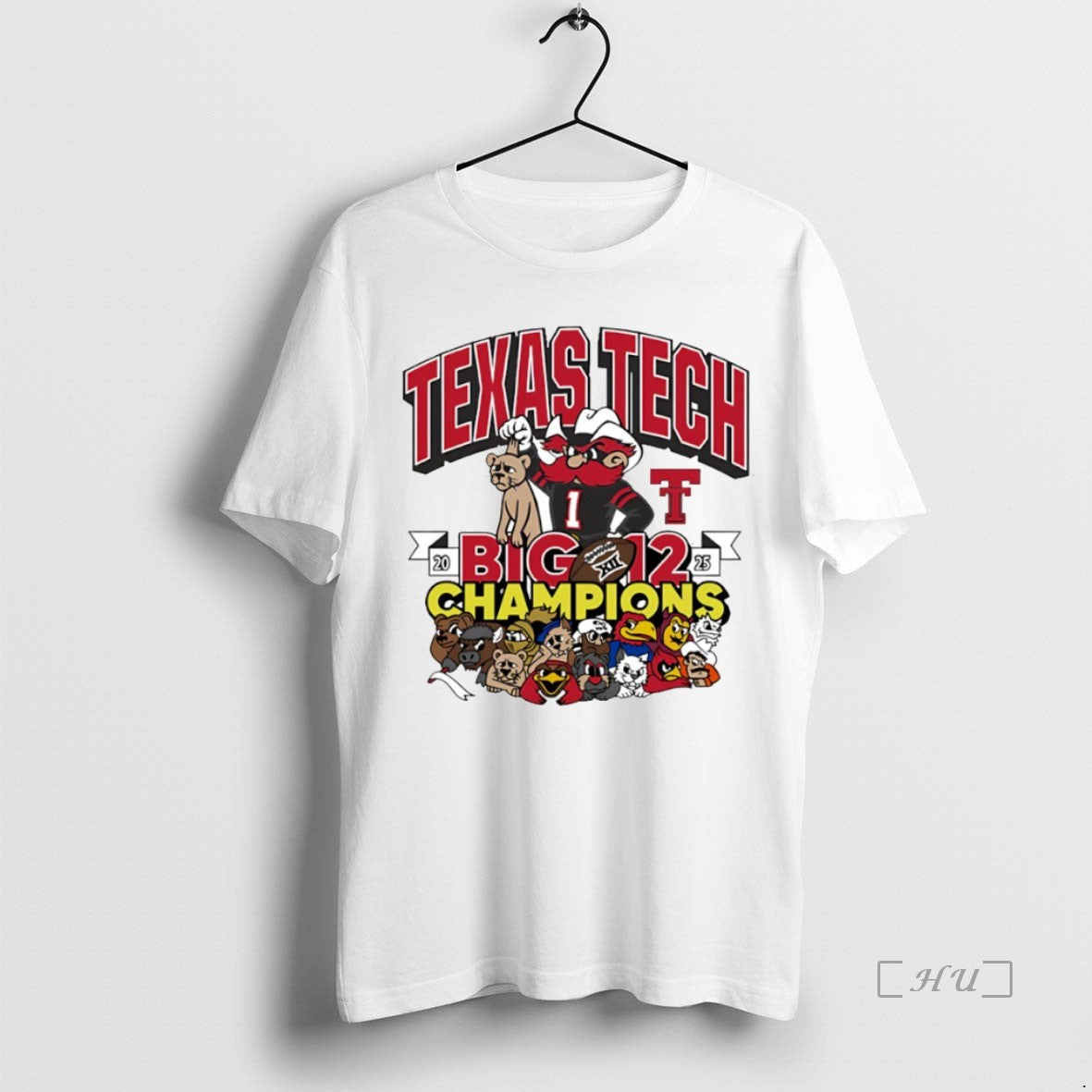Officials Texas Tech Red Raiders 2025 Big 12 Conference Champions Crushed Mascot Circle T-Shirts, Hoodie, Sweatshirt - T-Shirt, Sweatshirt, Hoodie
