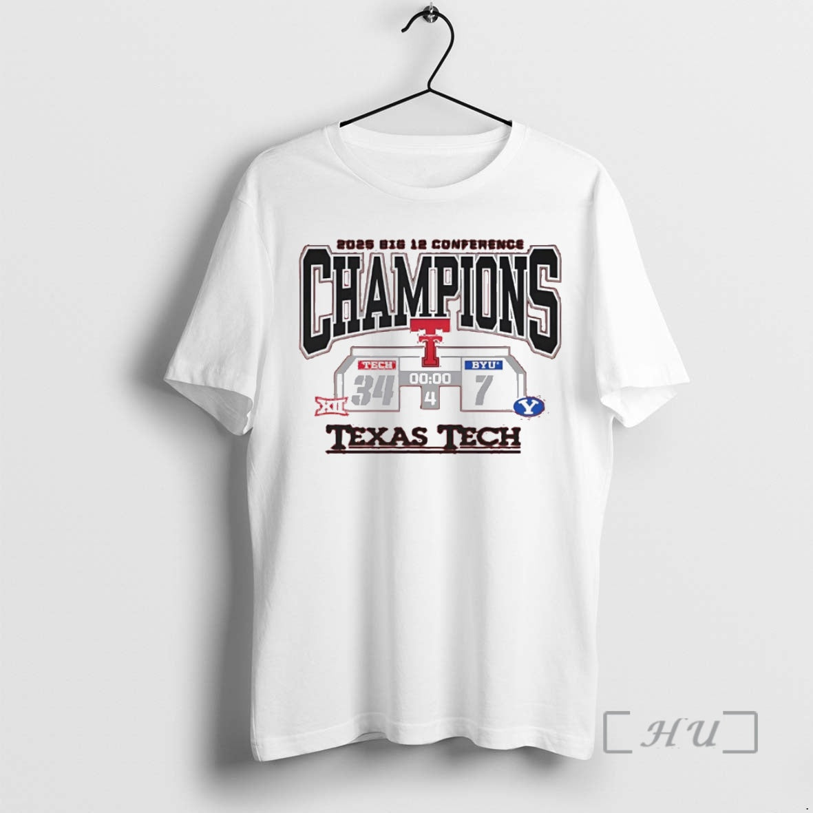 Officials Texas Tech Red Raiders Vs Byu Cougars Big 12 Conference Champions Score 2025 T-Shirts, Hoodie, Sweatshirt - T-Shirt, Sweatshirt, Hoodie