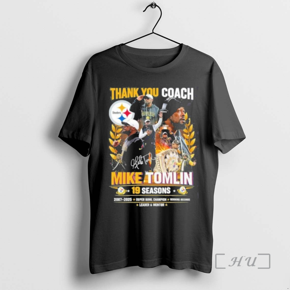 Officials Thank You Coach Mike Tomlin 19 Seasons Signature T-Shirts, Hoodie, Sweatshirt - T-Shirt, Sweatshirt, Hoodie