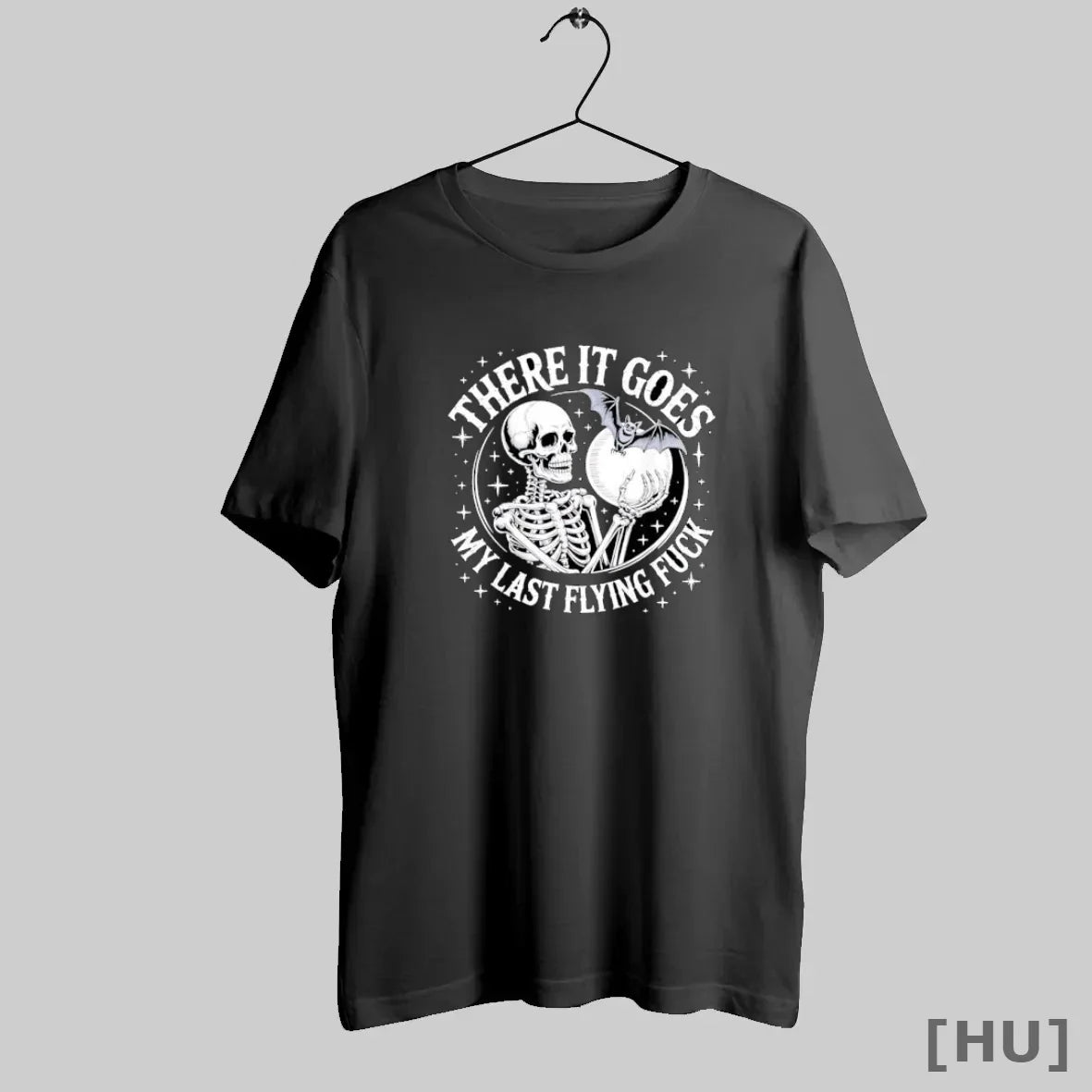 Officials There Goes My Last Flying Fuck Funny Skeleton Bat Moon Halloween T-Shirts, Hoodie, Sweatshirt - T-Shirt, Sweatshirt, Hoodie