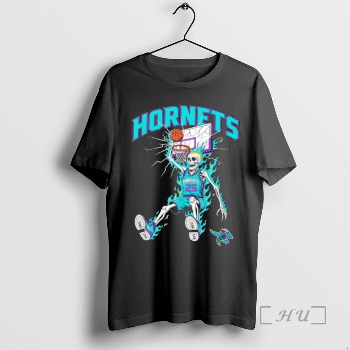 Officials Top Charlotte Hornets Basketball Skeleton Player Fire T-Shirts, Hoodie, Sweatshirt - T-Shirt, Sweatshirt, Hoodie