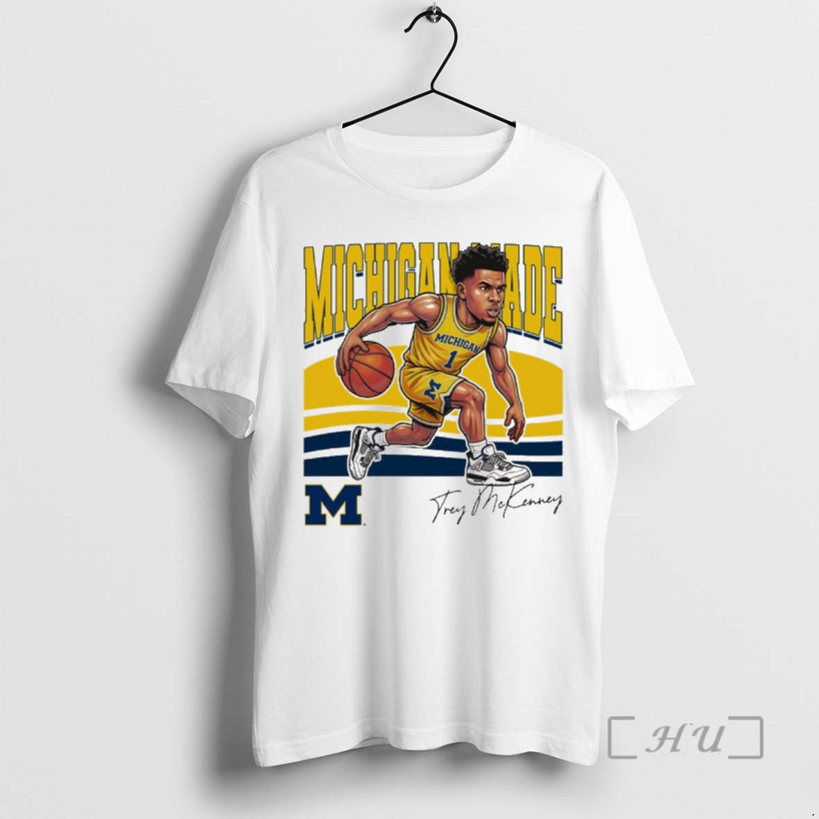 University Michigan Basketball Trey Mckenney Michigan Made Caricature Signature T-Shirts, Hoodie, Sweatshirt - T-Shirt, Sweatshirt, Hoodie