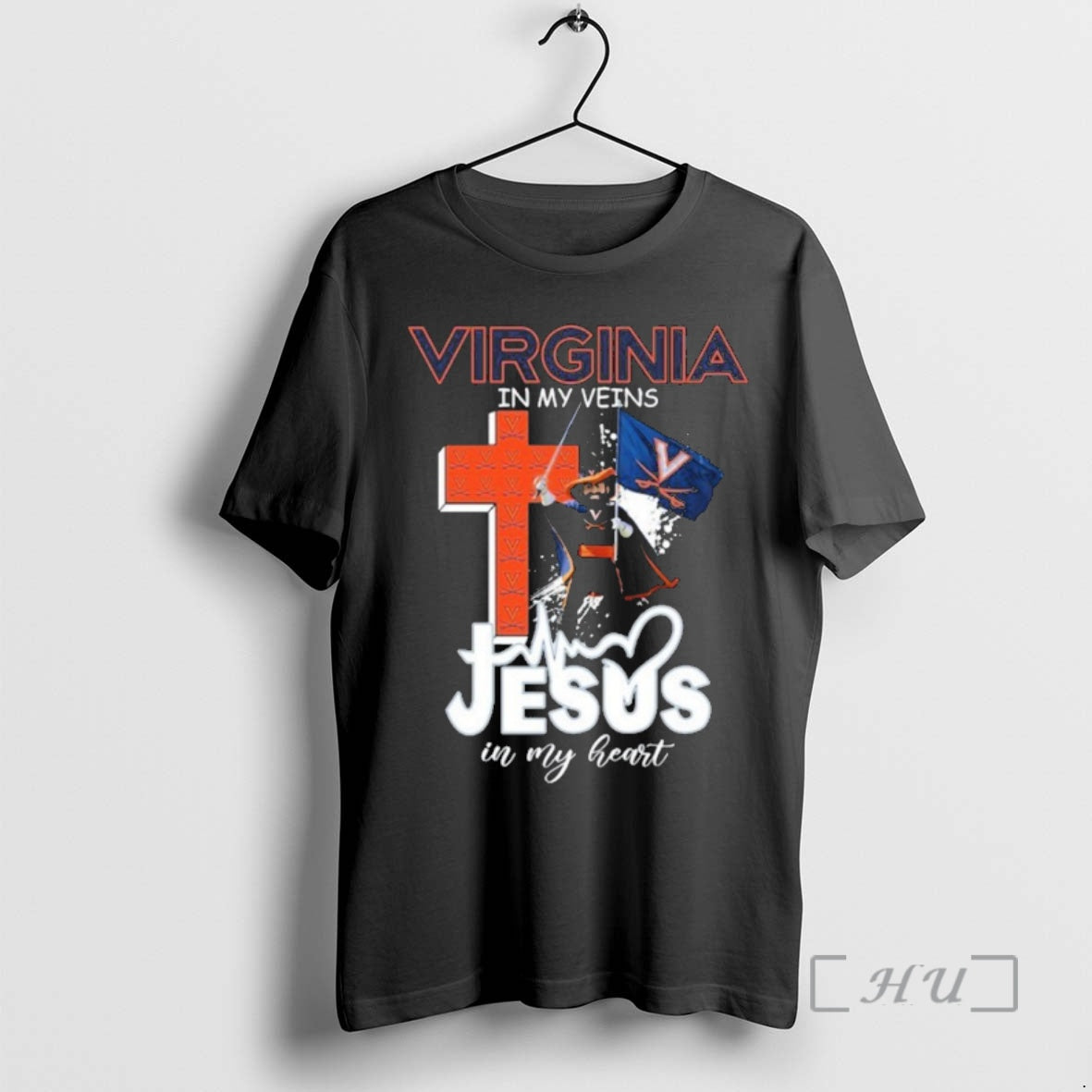 Officials Virginia Cavaliers My Veins Jesus My Heart Mascot T-Shirts, Hoodie, Sweatshirt - T-Shirt, Sweatshirt, Hoodie