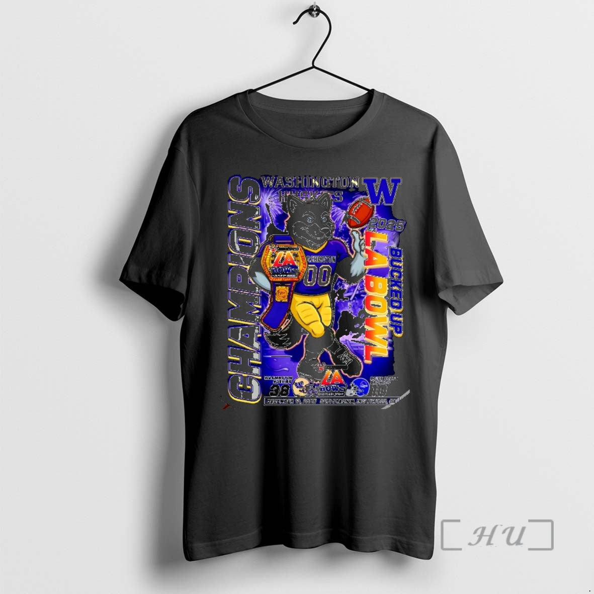 Officials Washington Huskies 2025 Bucked Up La Bowl Champions Mascot T-Shirts, Hoodie, Sweatshirt - T-Shirt, Sweatshirt, Hoodie