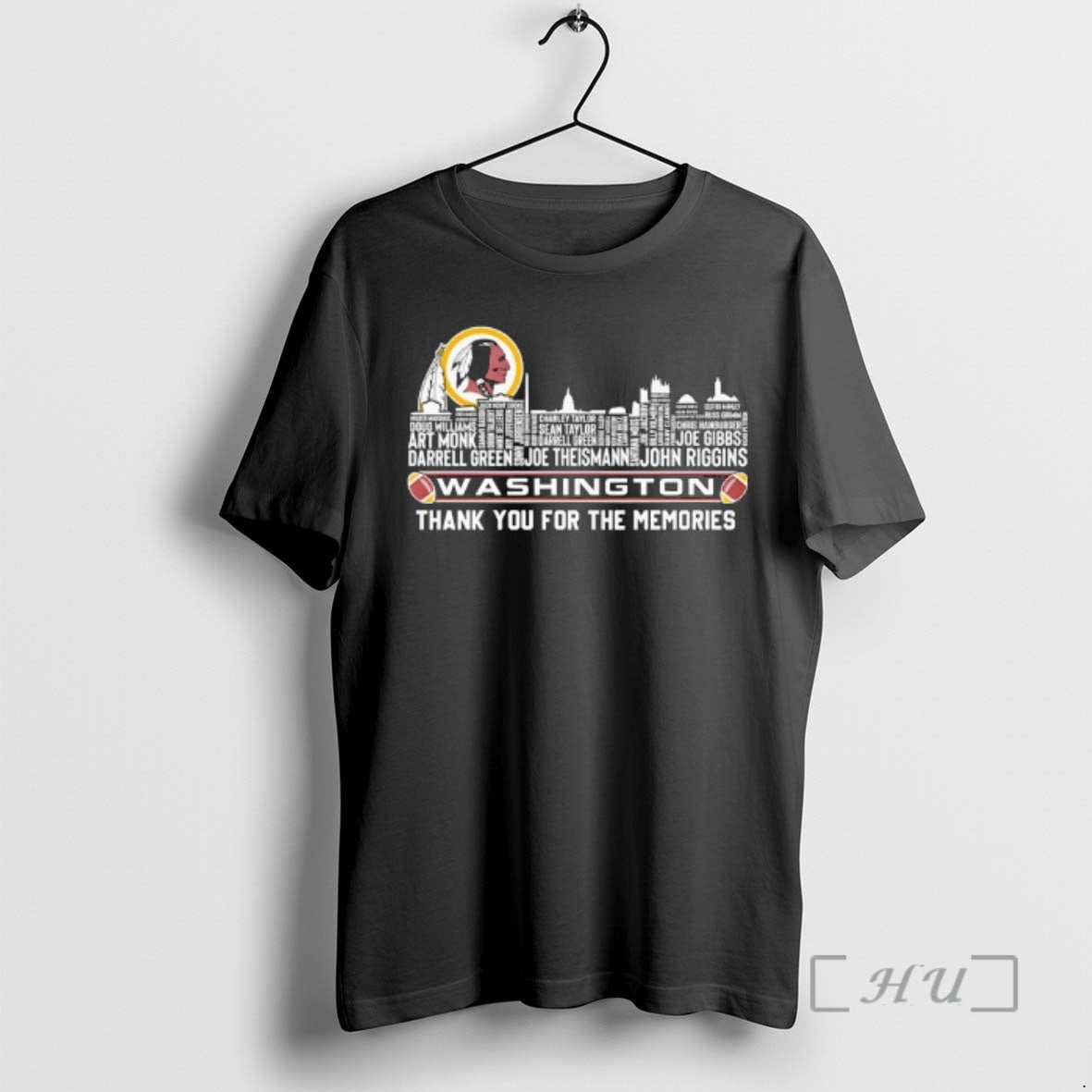 Officials Washington Redskins Name Players City Skyline Shape Thank You Memories T-Shirts, Hoodie, Sweatshirt - T-Shirt, Sweatshirt, Hoodie