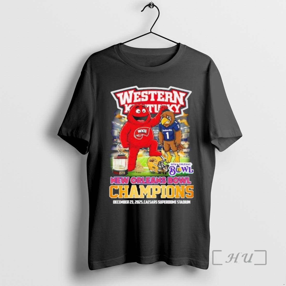 Officials Western Kentucky 2025 New Orleans Bowl Champions Mascot T-Shirts, Hoodie, Sweatshirt - T-Shirt, Sweatshirt, Hoodie