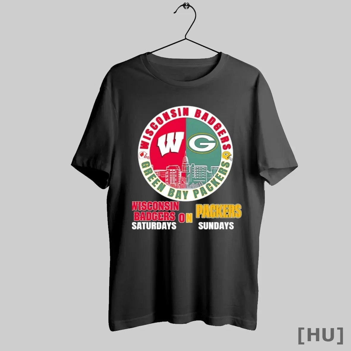 Officials Wisconsin Badgers Saturdays Green Bay Packers Sundays Circle Logo T-Shirts, Hoodie, Sweatshirt - T-Shirt, Sweatshirt, Hoodie