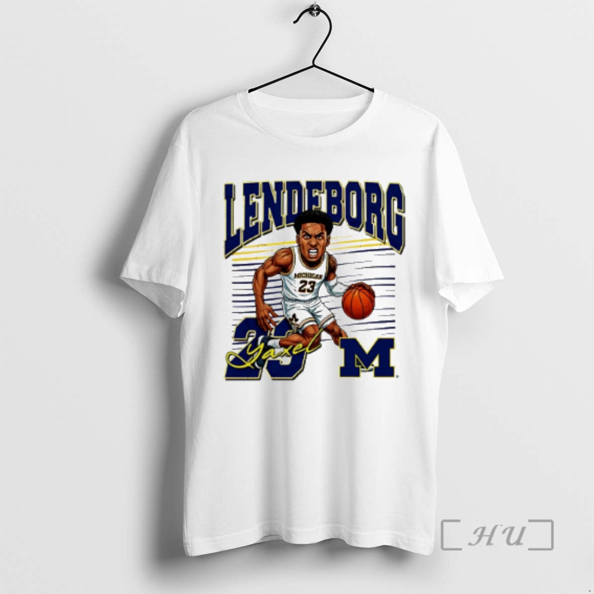 Officials Yaxel Lendeborg Michigan Basketball Caricature T-Shirts, Hoodie, Sweatshirt - T-Shirt, Sweatshirt, Hoodie