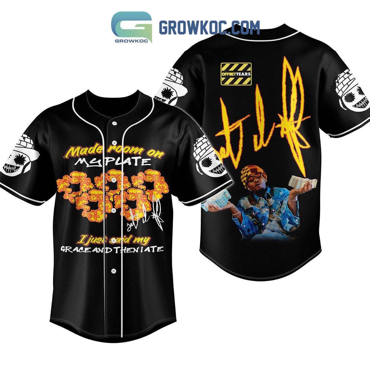 Offset Tears My Grace Fan Baseball Jersey Unisex T-shirt, Sweatshirt, Hoodie, Long Sleeve Tee - T-Shirt, Sweatshirt, Hoodie